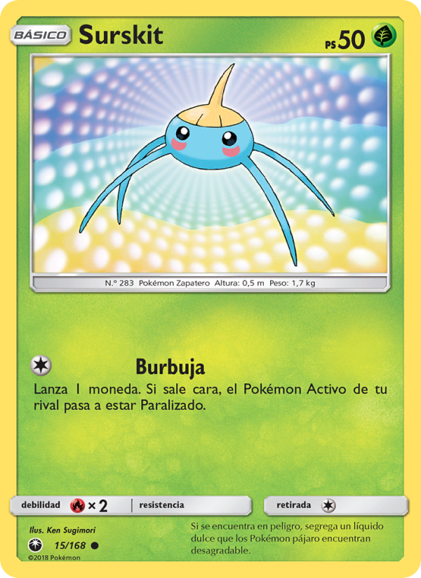 Surskit 15 — Celestial Storm (Spanish Pokémon TCG card)