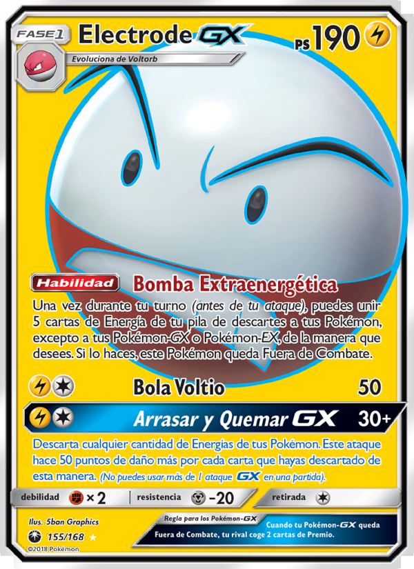 Electrode GX 155 — Celestial Storm (Spanish Pokémon TCG card)