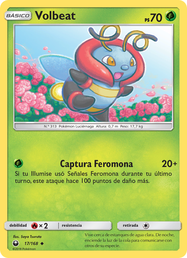 Volbeat 17 — Celestial Storm (Spanish Pokémon TCG card)