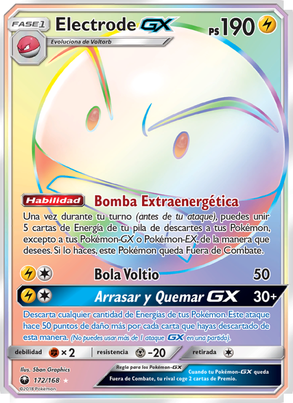 Electrode GX 172 — Celestial Storm (Spanish Pokémon TCG card)