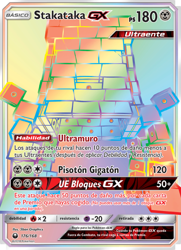 Stakataka GX 176 — Celestial Storm (Spanish Pokémon TCG card)