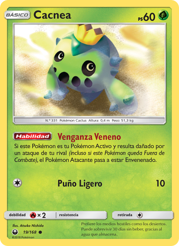Cacnea 19 — Celestial Storm (Spanish Pokémon TCG card)