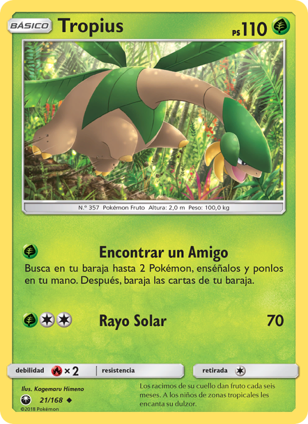 Tropius 21 — Celestial Storm (Spanish Pokémon TCG card)