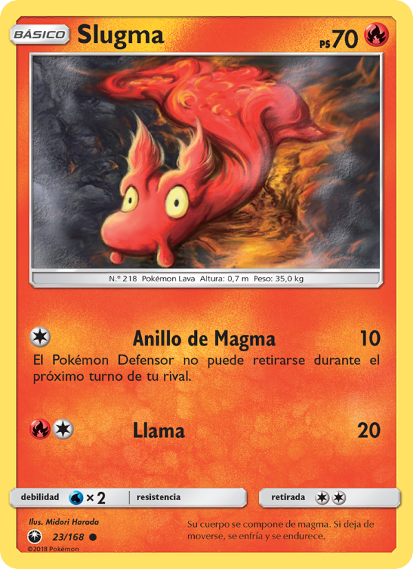 Slugma 23 — Celestial Storm (Spanish Pokémon TCG card)
