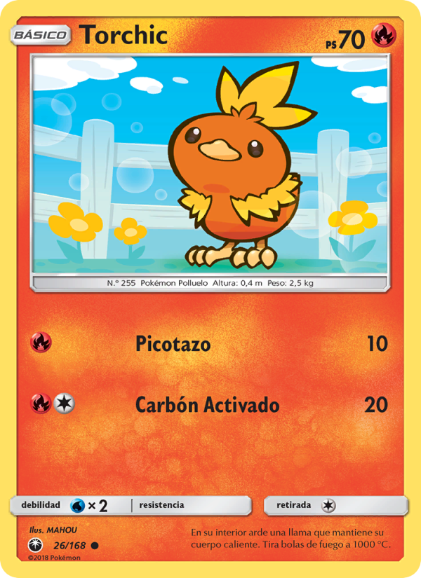 Torchic 26 — Celestial Storm (Spanish Pokémon TCG card)