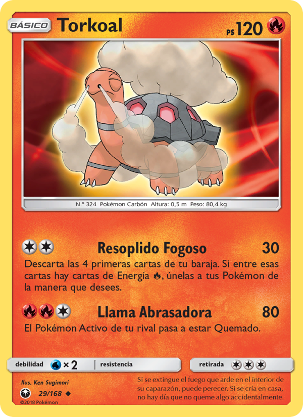 Torkoal 29 — Celestial Storm (Spanish Pokémon TCG card)