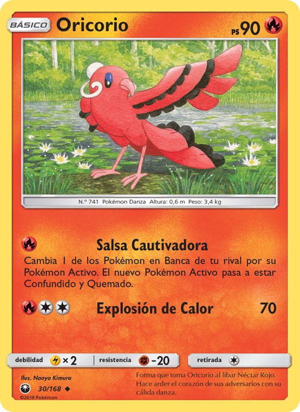 Oricorio 30 — Celestial Storm (Spanish Pokémon TCG card)