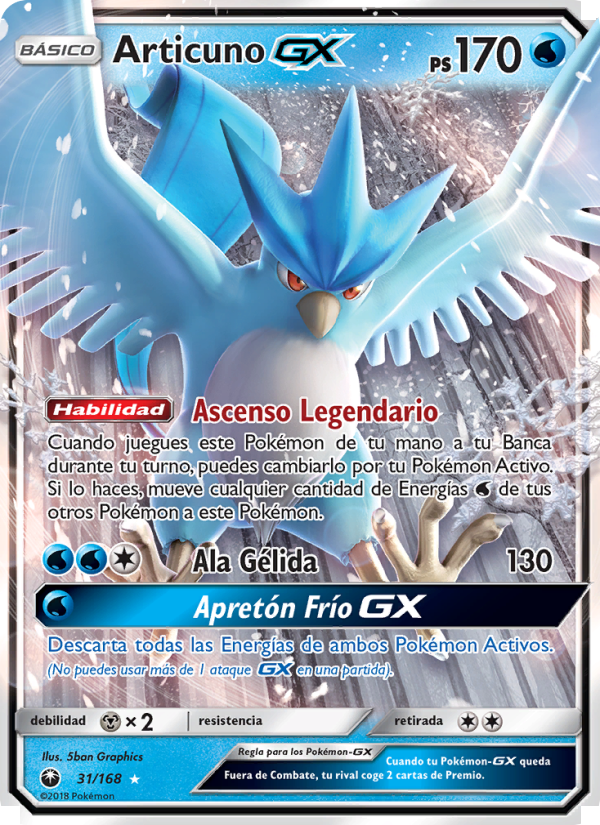 Articuno GX 31 — Celestial Storm (Spanish Pokémon TCG card)