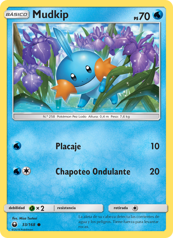 Mudkip 33 — Celestial Storm (Spanish Pokémon TCG card)