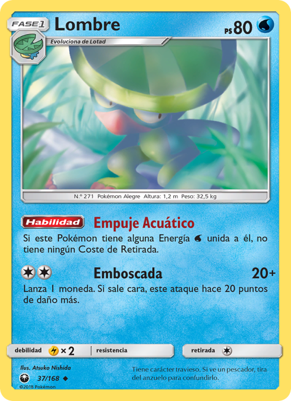 Lombre 37 — Celestial Storm (Spanish Pokémon TCG card)