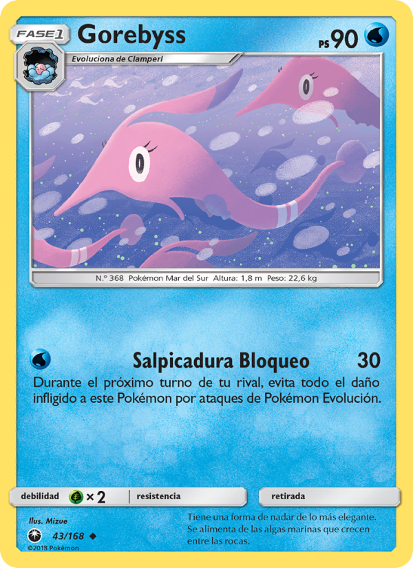 Gorebyss 43 — Celestial Storm (Spanish Pokémon TCG card)