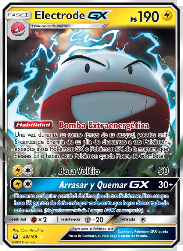Electrode GX 48 — Celestial Storm (Spanish Pokémon TCG card)