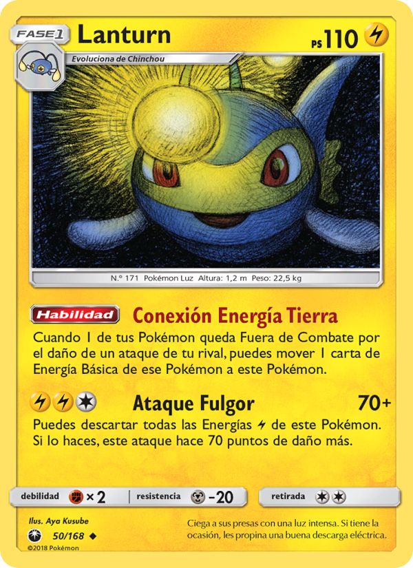 Lanturn 50 — Celestial Storm (Spanish Pokémon TCG card)