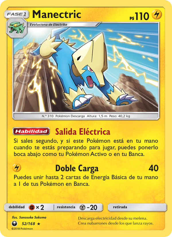 Manectric 52 — Celestial Storm (Spanish Pokémon TCG card)