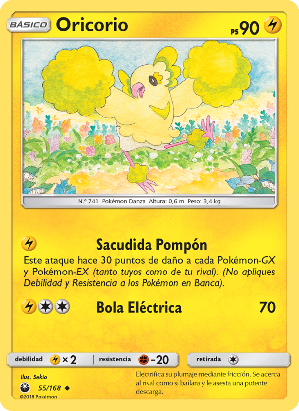 Oricorio 55 — Celestial Storm (Spanish Pokémon TCG card)