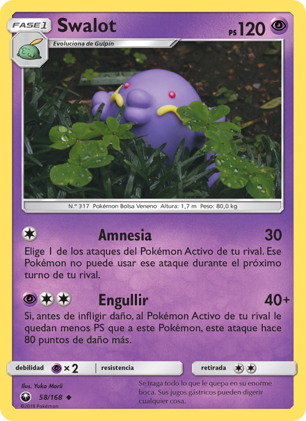 Swalot 58 — Celestial Storm (Spanish Pokémon TCG card)