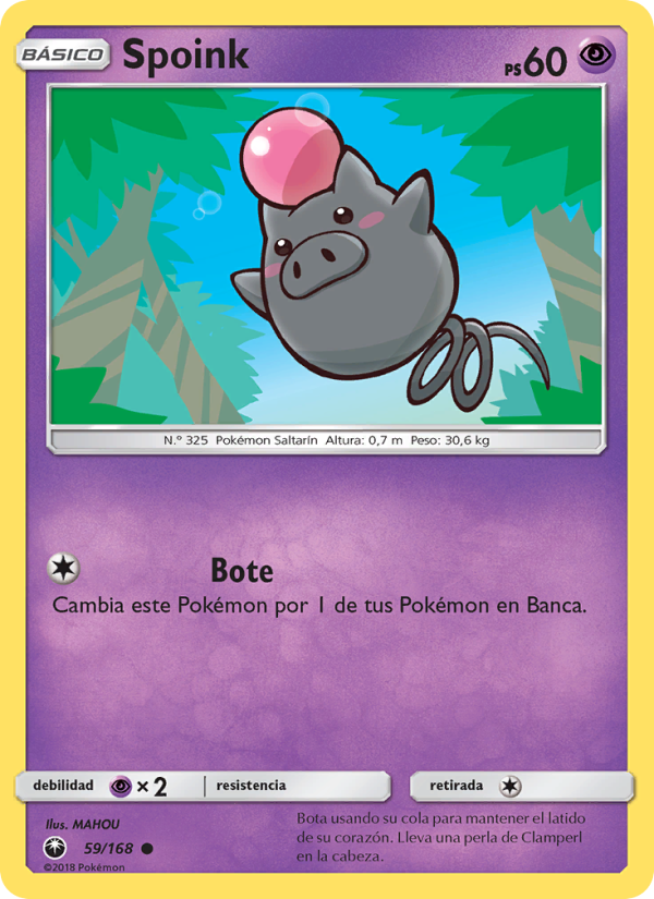 Spoink 59 — Celestial Storm (Spanish Pokémon TCG card)