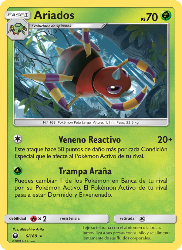Ariados 6 — Celestial Storm (Spanish Pokémon TCG card)