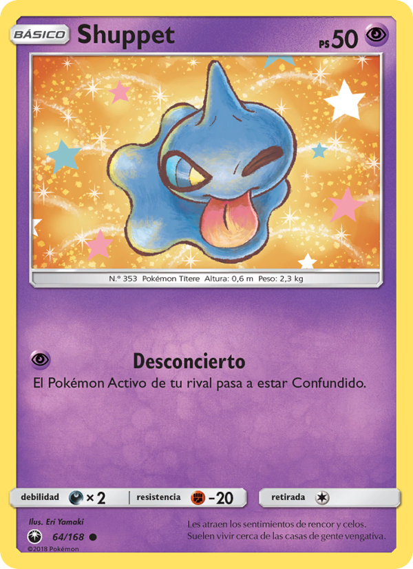 Shuppet 64 — Celestial Storm (Spanish Pokémon TCG card)