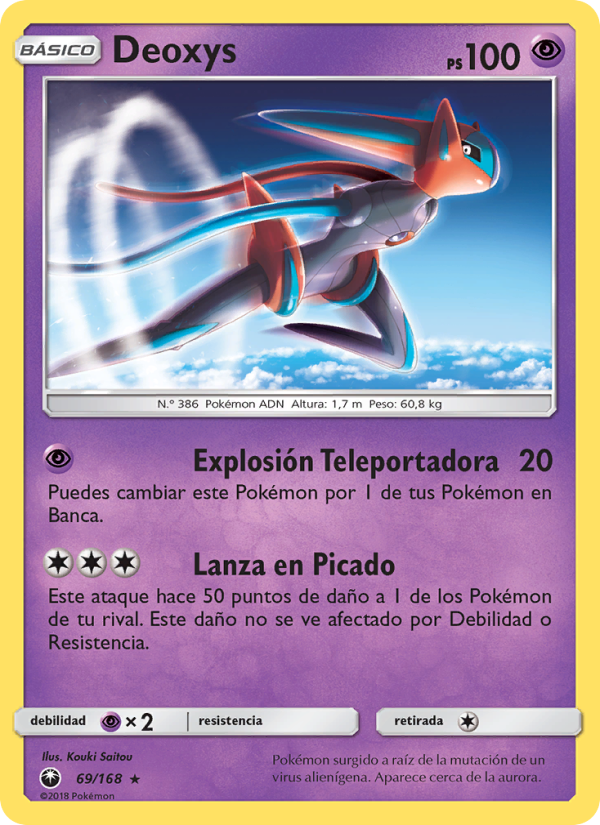 Deoxys 69 — Celestial Storm (Spanish Pokémon TCG card)