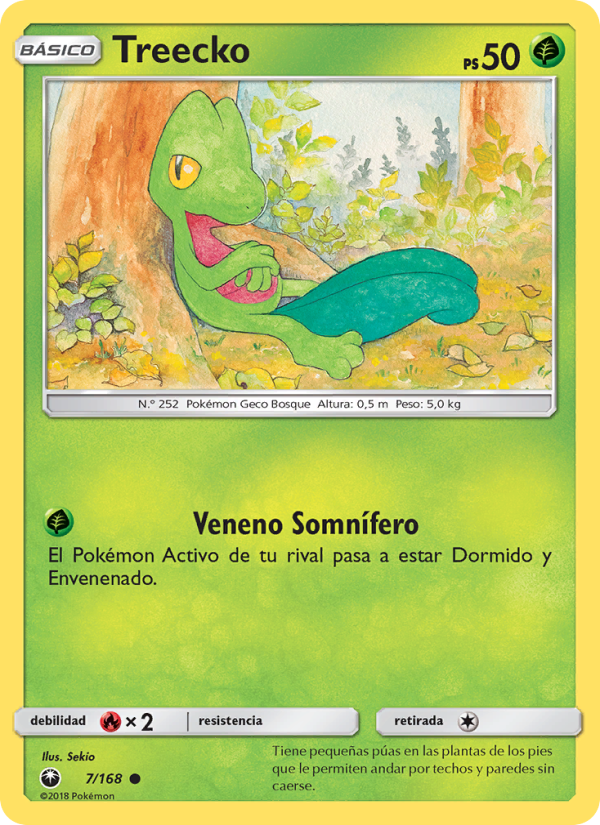 Treecko 7 — Celestial Storm (Spanish Pokémon TCG card)