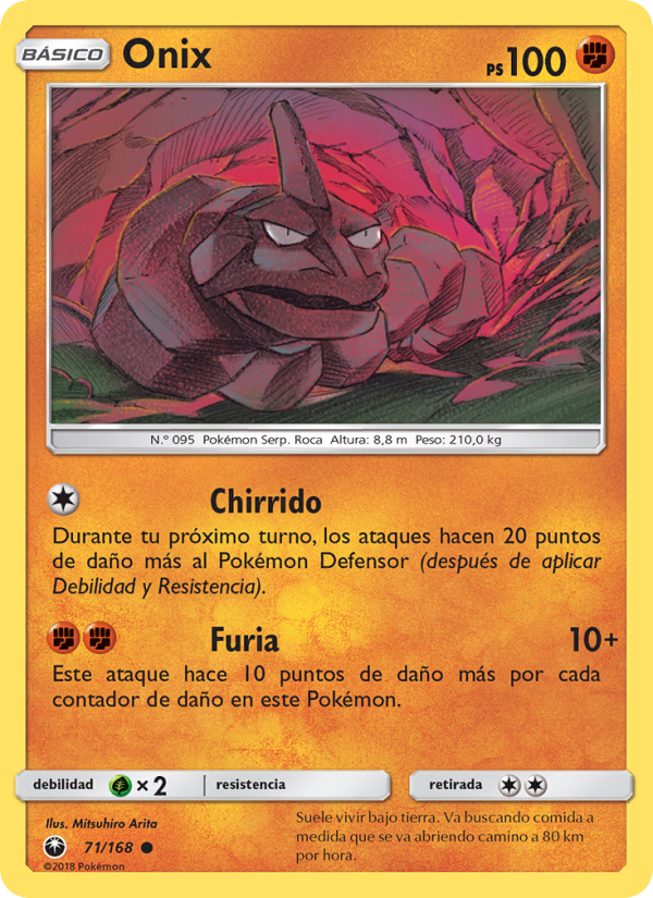 Onix 71 — Celestial Storm (Spanish Pokémon TCG card)