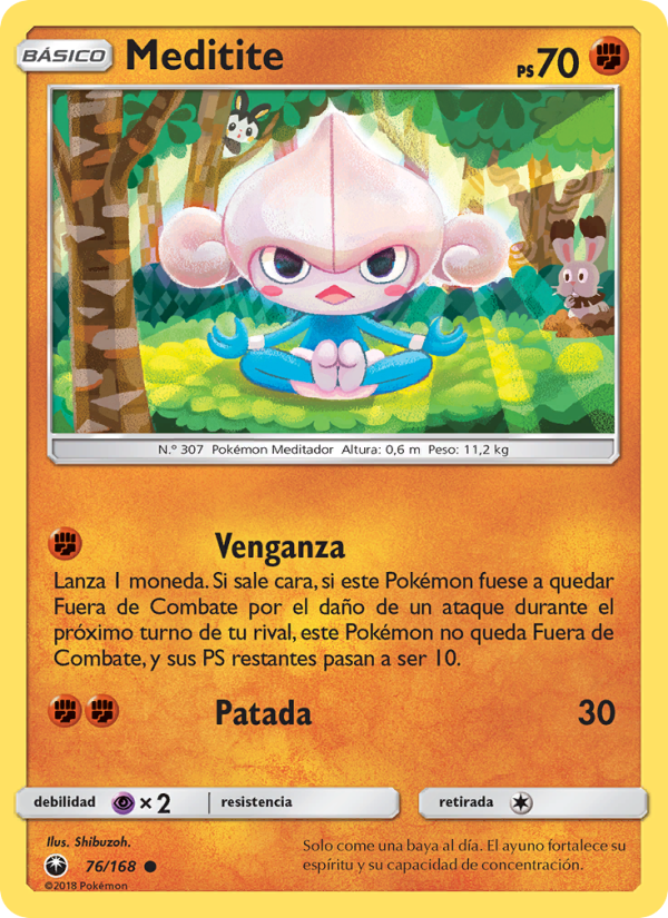 Meditite 76 — Celestial Storm (Spanish Pokémon TCG card)