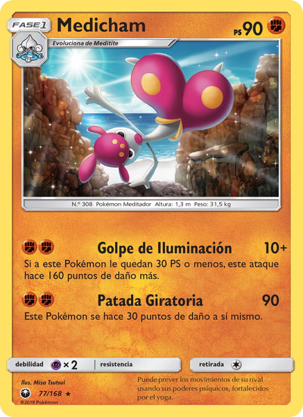 Medicham 77 — Celestial Storm (Spanish Pokémon TCG card)