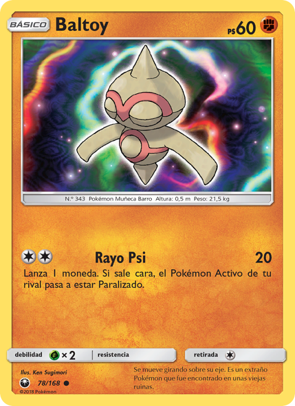 Baltoy 78 — Celestial Storm (Spanish Pokémon TCG card)