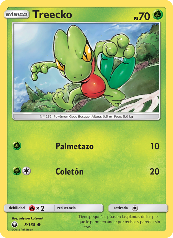 Treecko 8 — Celestial Storm (Spanish Pokémon TCG card)