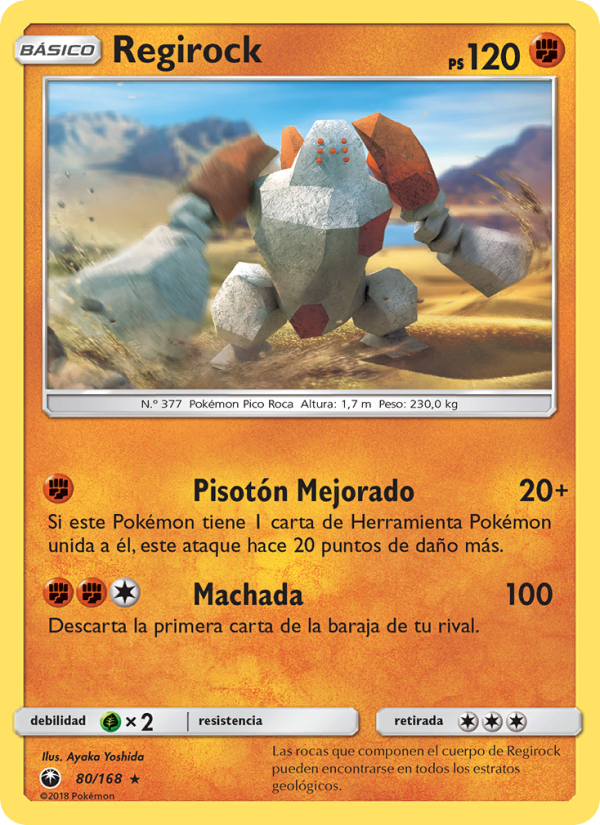 Regirock 80 — Celestial Storm (Spanish Pokémon TCG card)