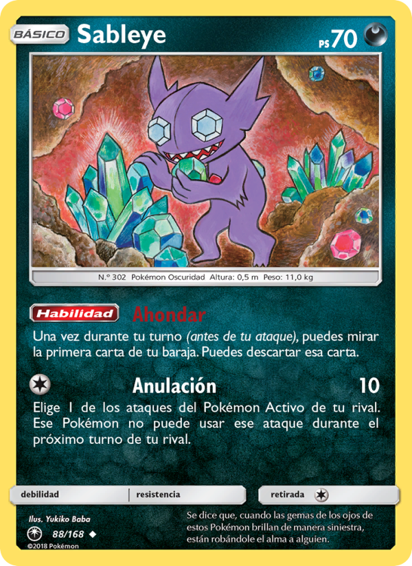 Sableye 88 — Celestial Storm (Spanish Pokémon TCG card)