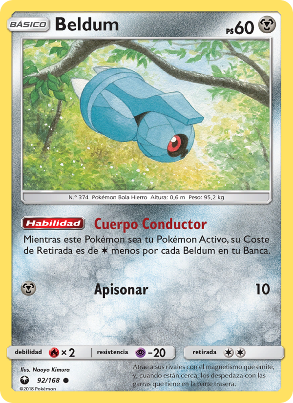Beldum 92 — Celestial Storm (Spanish Pokémon TCG card)