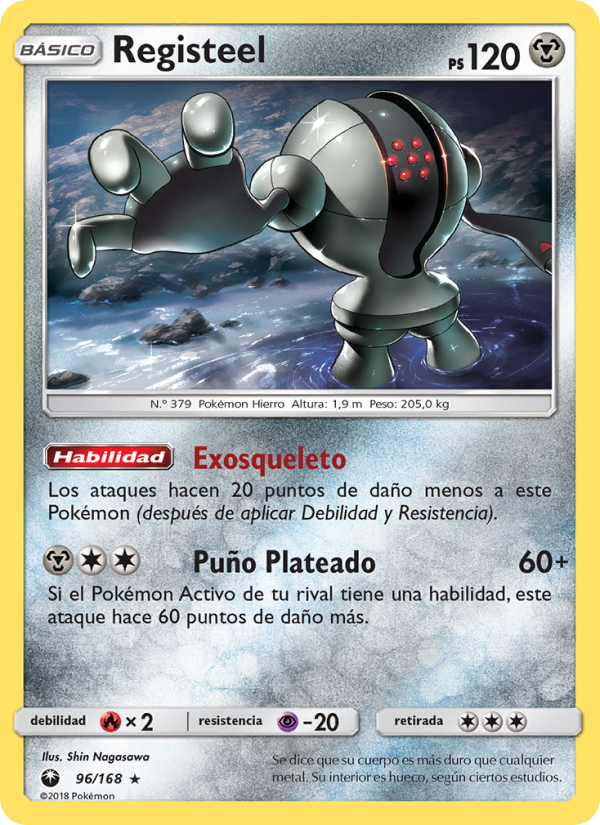 Registeel 96 — Celestial Storm (Spanish Pokémon TCG card)