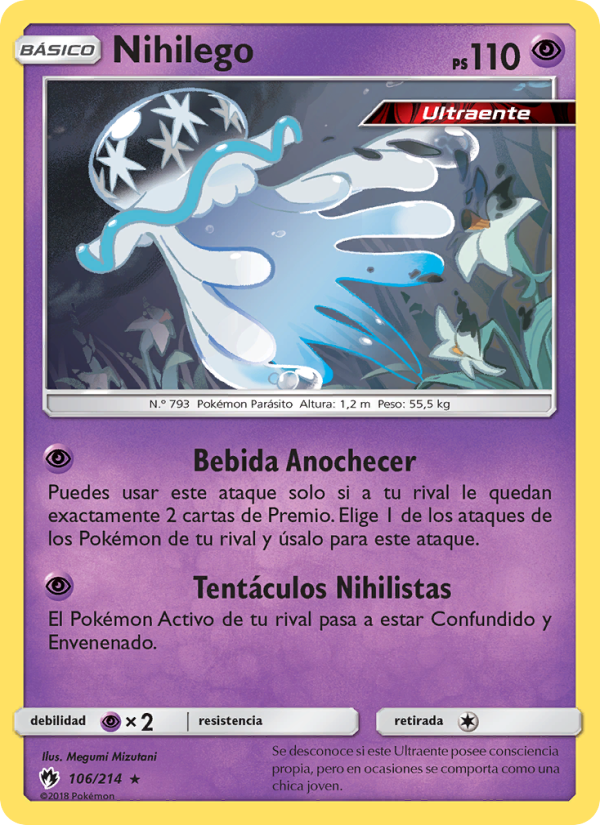 Nihilego 106 — Lost Thunder (Spanish Pokémon TCG card)