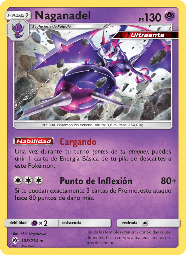 Naganadel 108 — Lost Thunder (Spanish Pokémon TCG card)