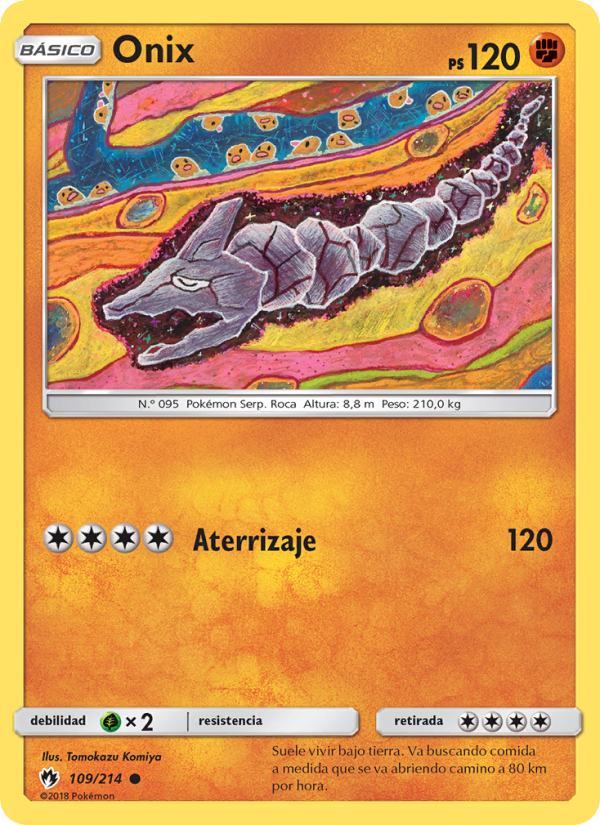 Onix 109 — Lost Thunder (Spanish Pokémon TCG card)