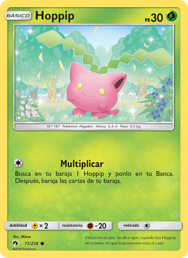 Hoppip 11 — Lost Thunder (Spanish Pokémon TCG card)