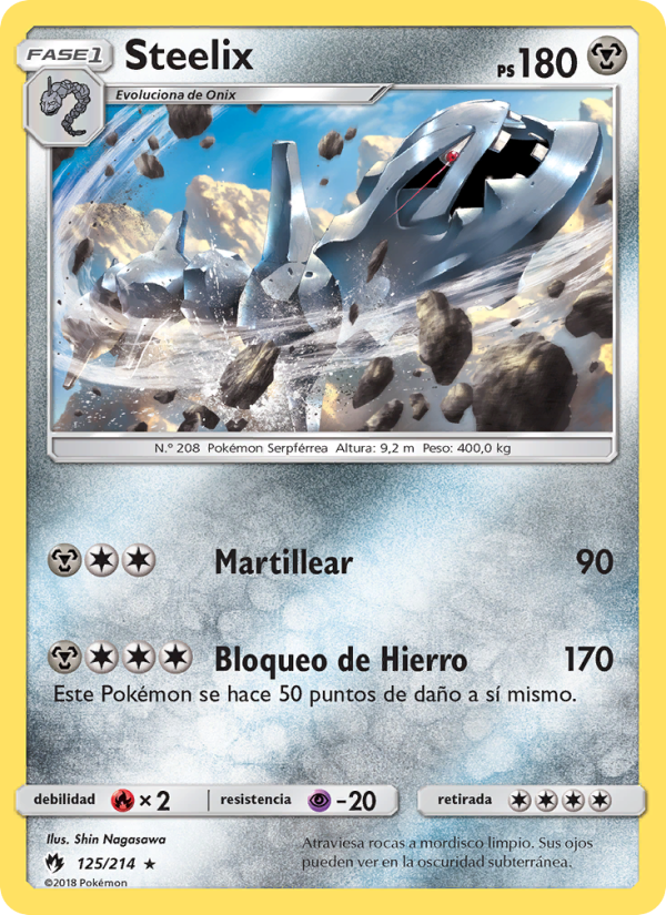 Steelix 125 — Lost Thunder (Spanish Pokémon TCG card)