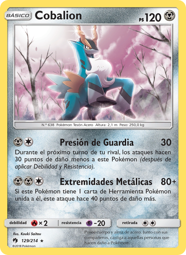 Cobalion 129 — Lost Thunder (Spanish Pokémon TCG card)
