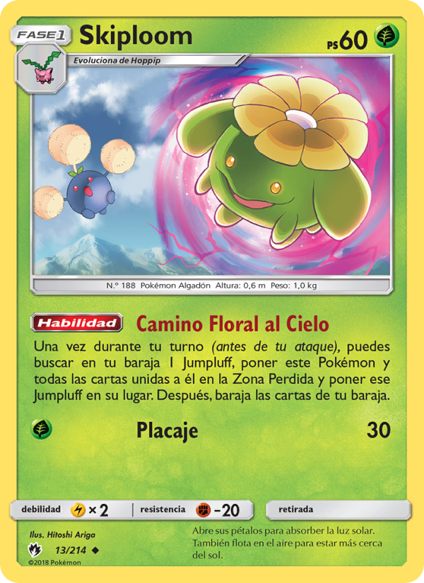 Skiploom 13 — Lost Thunder (Spanish Pokémon TCG card)