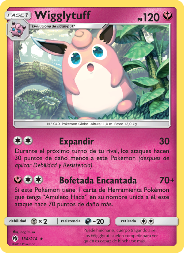 Wigglytuff 134 — Lost Thunder (Spanish Pokémon TCG card)
