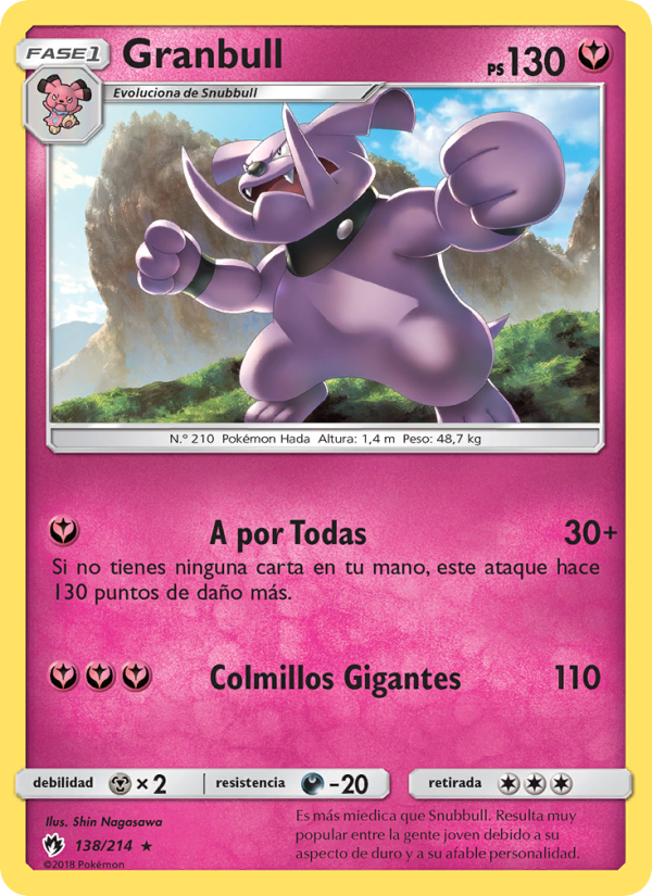 Granbull 138 — Lost Thunder (Spanish Pokémon TCG card)
