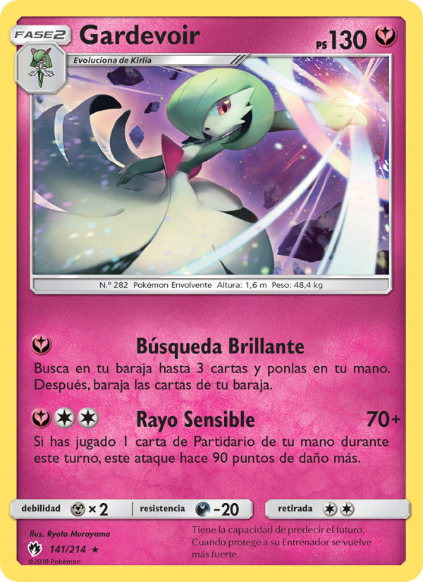 Gardevoir 141 — Lost Thunder (Spanish Pokémon TCG card)