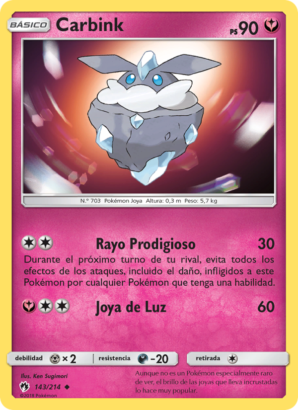 Carbink 143 — Lost Thunder (Spanish Pokémon TCG card)