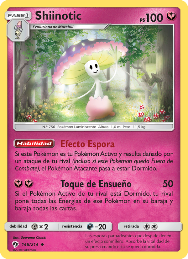 Shiinotic 148 — Lost Thunder (Spanish Pokémon TCG card)