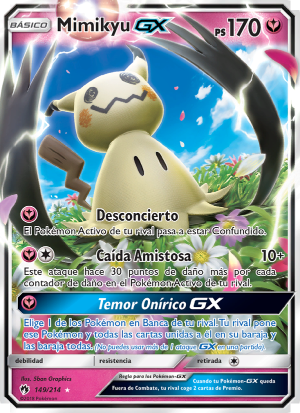 Mimikyu GX 149 — Lost Thunder (Spanish Pokémon TCG card)