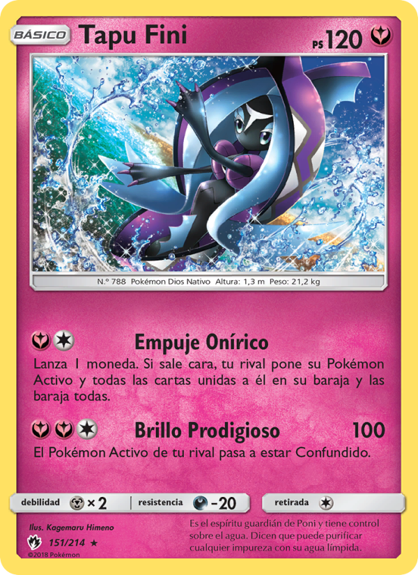 Tapu Fini 151 — Lost Thunder (Spanish Pokémon TCG card)
