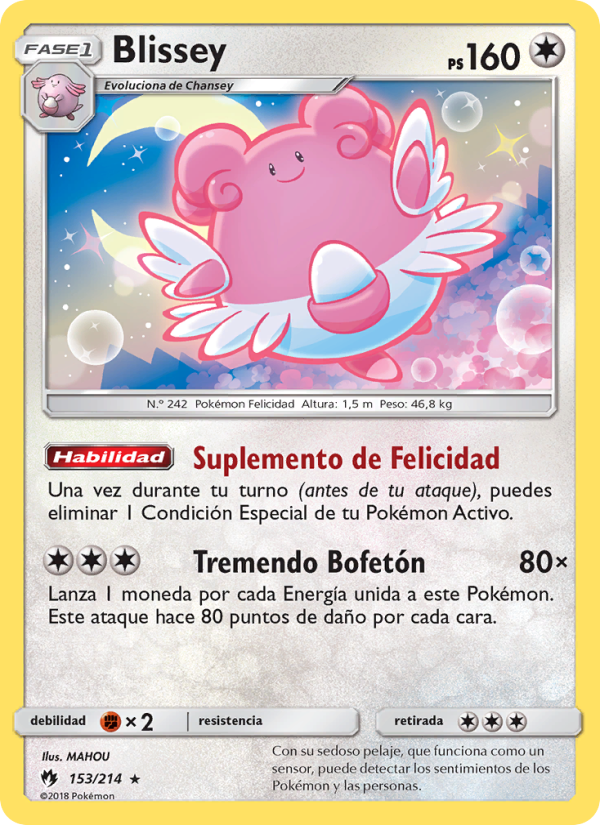 Blissey 153 — Lost Thunder (Spanish Pokémon TCG card)