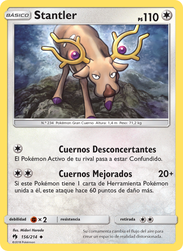 Stantler 156 — Lost Thunder (Spanish Pokémon TCG card)